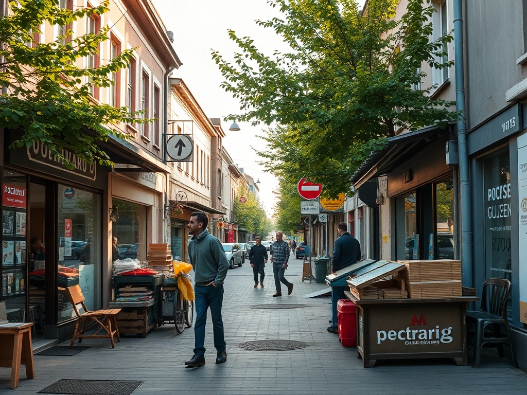 Znak drogowy wskazujący na Gminę Biała Podlaska z informacją o nowym projekcie rozwojowym